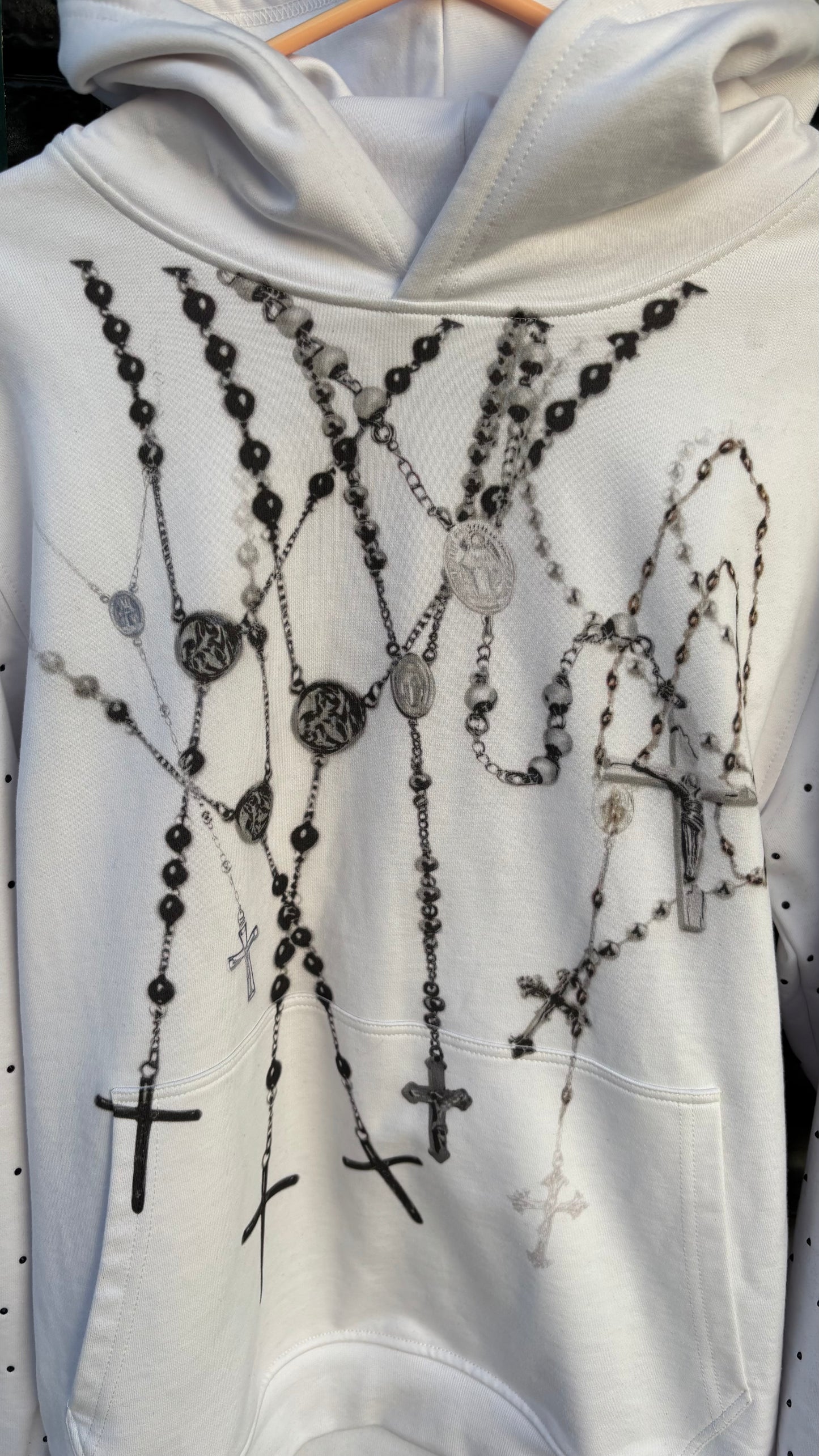 “Holy chains” hoodie (white)