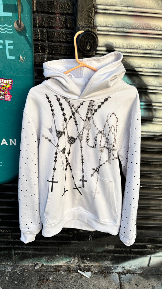“Holy chains” hoodie (white)