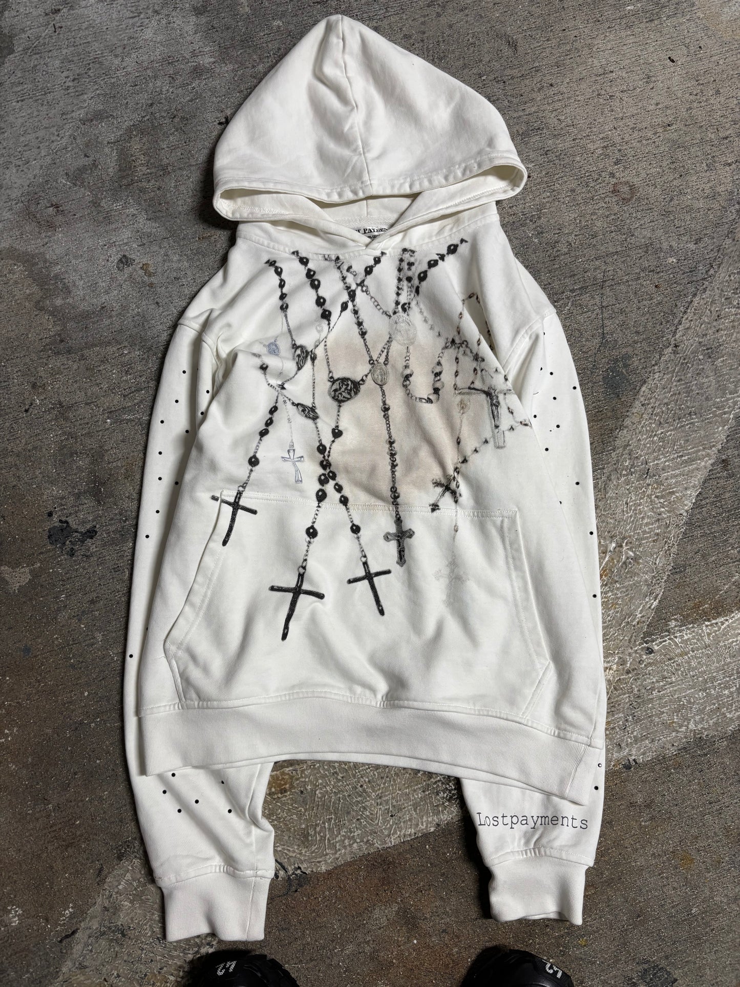 “Holy chains” hoodie (white)