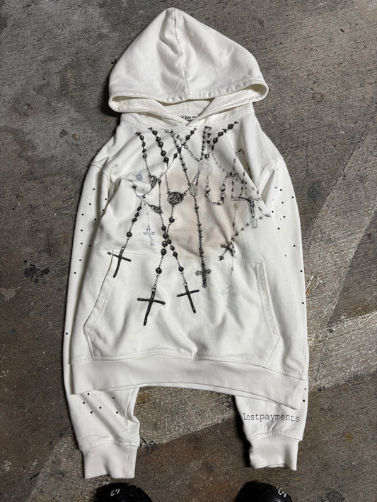 “Holy chains” hoodie (white)